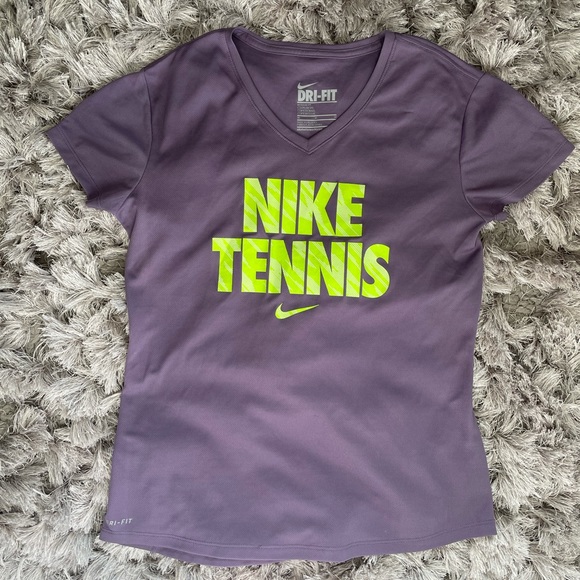 Nike Tennis Women’s Dri-Fit V Neck T Shirt - Picture 3 of 7